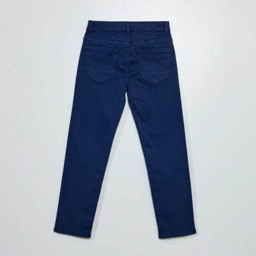 Pantalon regular en twill - Bleu