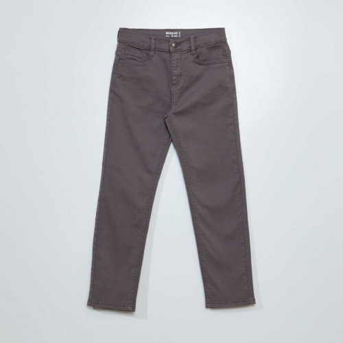 Pantalon regular en twill - Gris