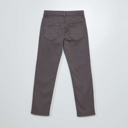 Pantalon regular en twill - Gris