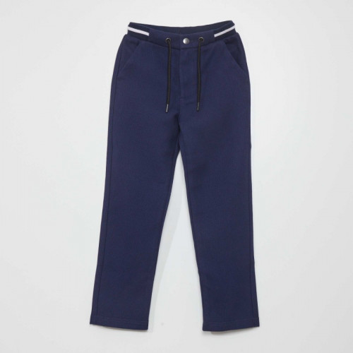 Pantalon de jogger façon tweed - Bleu marine