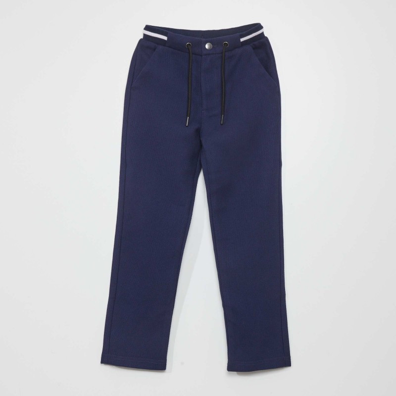 Pantalon de jogger façon tweed - Bleu marine