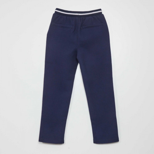 Pantalon de jogger façon tweed - Bleu marine