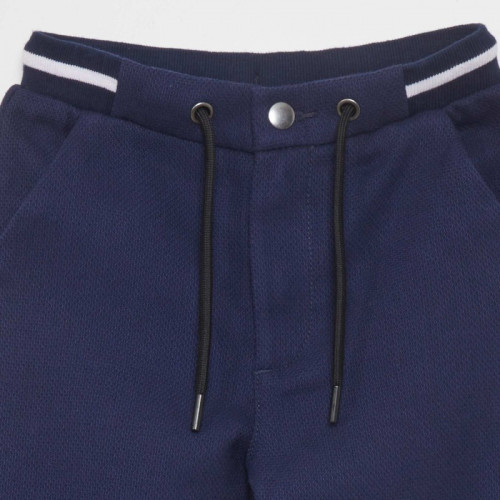 Pantalon de jogger façon tweed - Bleu marine