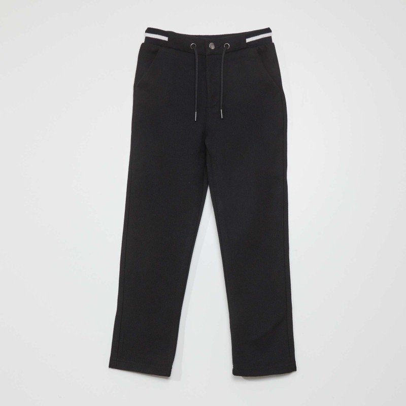 Pantalon de jogger façon tweed - Noir