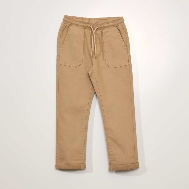 Pantalon chino esprit jogging - Beige