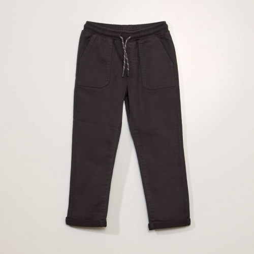 Pantalon chino esprit jogging - Noir