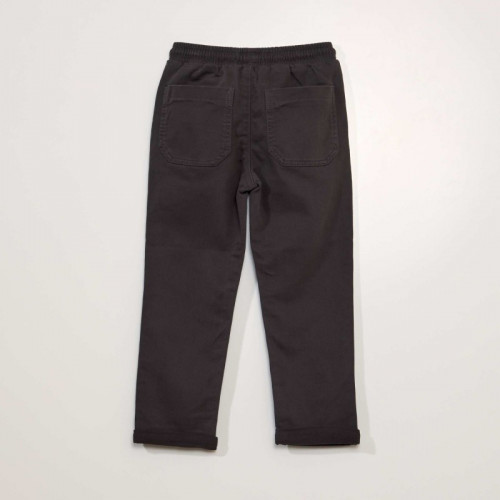 Pantalon chino esprit jogging - Noir