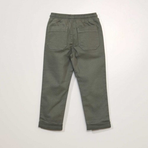 Pantalon chino esprit jogging - Kaki