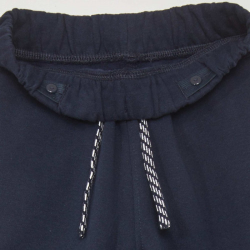 Jogging chiné avec ceinture ajustable - Bleu marine