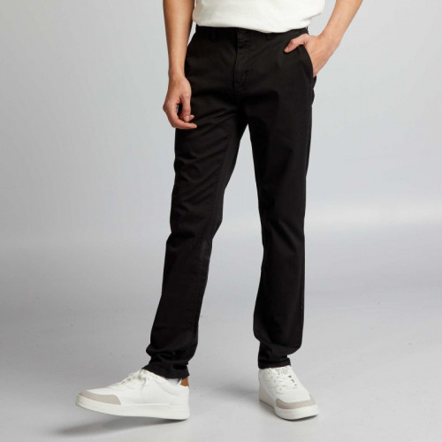 Pantalon chino uni - Noir