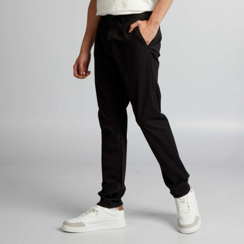 Pantalon chino uni - Noir