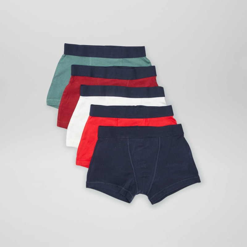 5 boxers unis - Gris