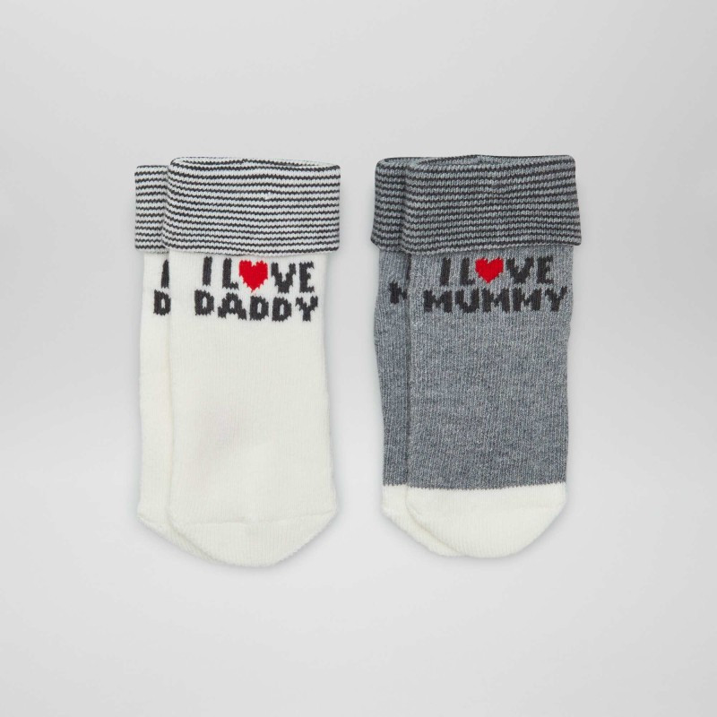 Lot de 2 paires de chaussettes - Gris