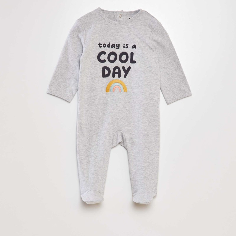 Pyjama dors-bien en coton - Gris