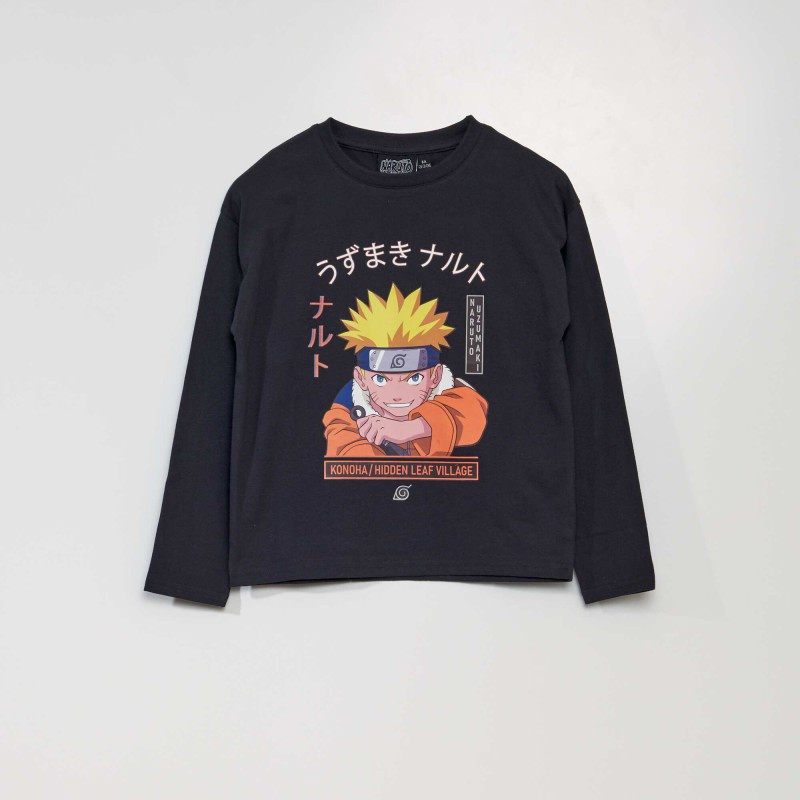 T-shirt 'Naruto' manches courtes - Gris