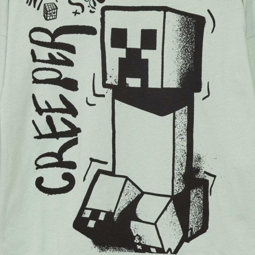 T-shirt 'Minecraft' manches longues - Bleu