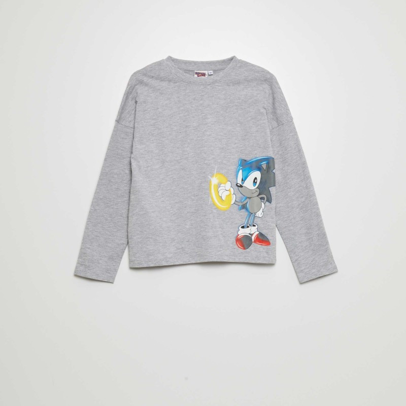 T-shirt en jersey 'Sonic' - Gris