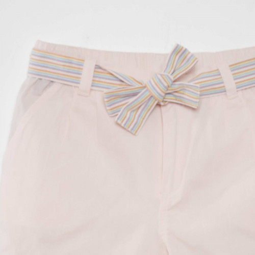 Short uni en coton - Rose