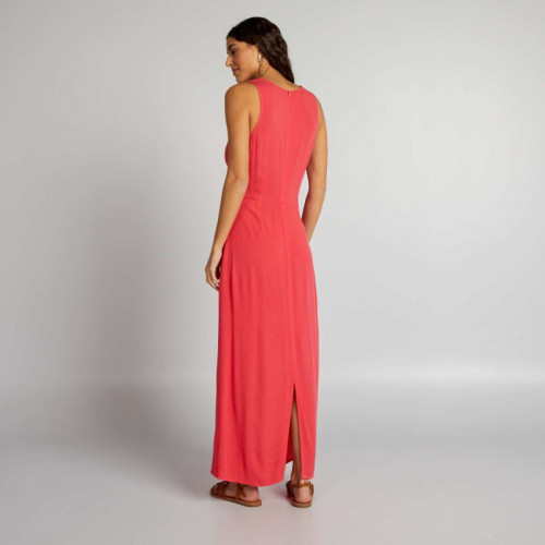 Robe longue torsadée - Rose