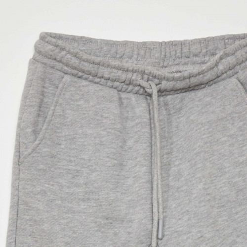 Pantalon jogging en french terry avec coutures - Gris chiné