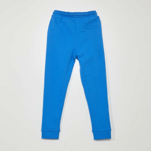 Pantalon jogging en french terry avec coutures - Bleu électrique