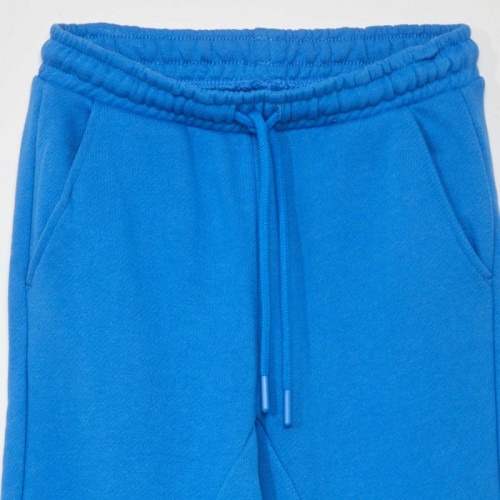 Pantalon jogging en french terry avec coutures - Bleu électrique