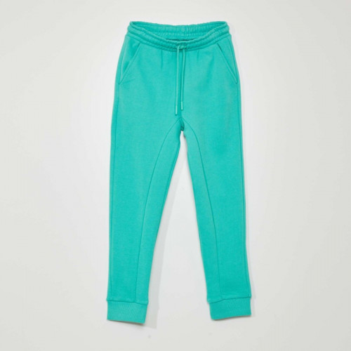 Pantalon jogging en french terry avec coutures - Vert