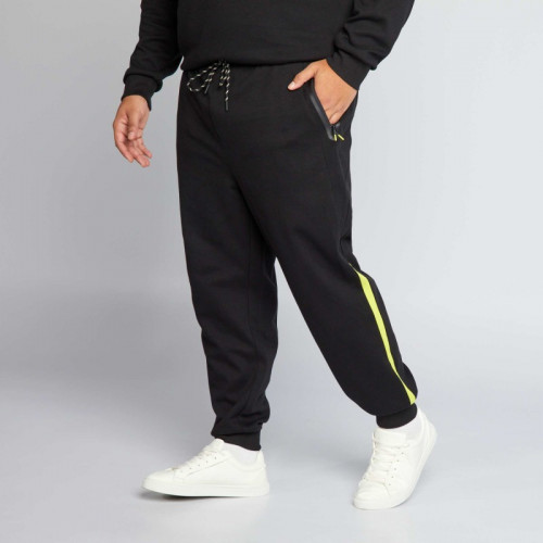 Pantalon jogging maille piquée - Noir