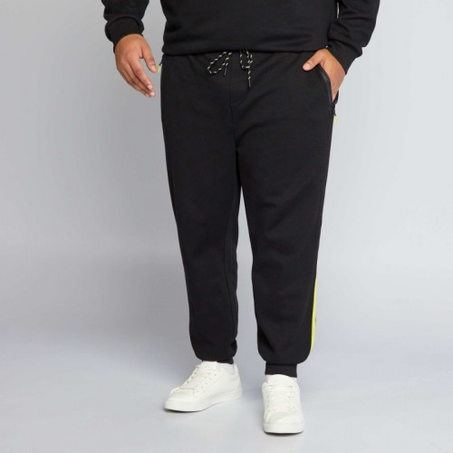 Pantalon jogging maille piquée - Noir