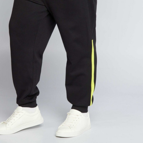 Pantalon jogging maille piquée - Noir