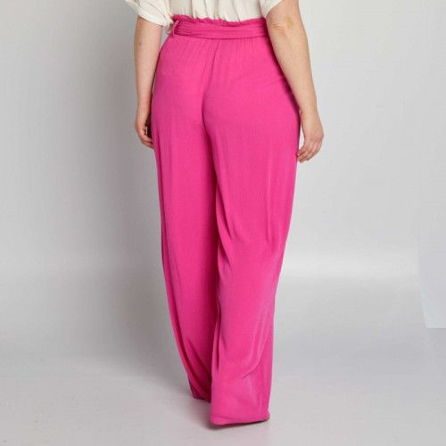 Pantalon large fluide - Rose