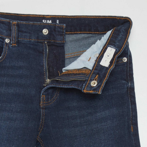 Jean slim taille ajustable - Bleu