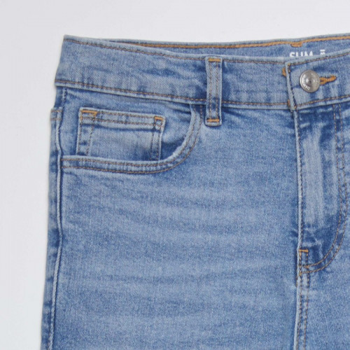 Jean slim taille ajustable - Bleu clair