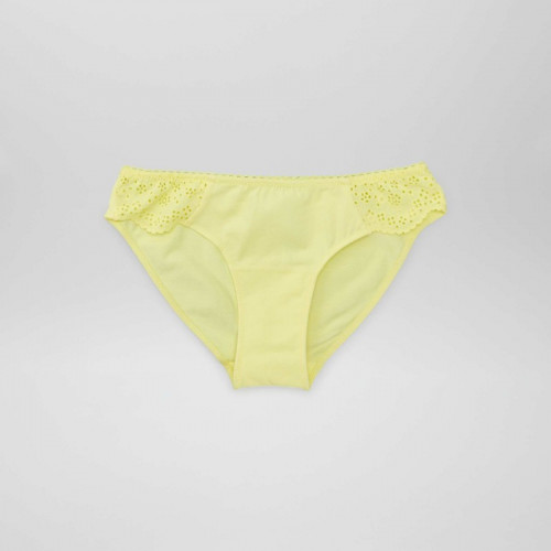 Culotte avec broderies anglaises - Jaune