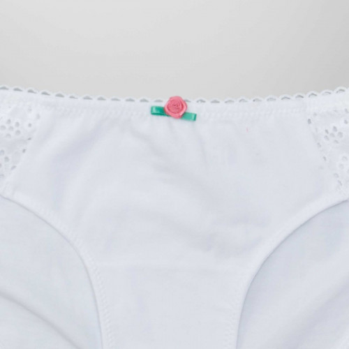 Culotte avec broderies anglaises - Blanc