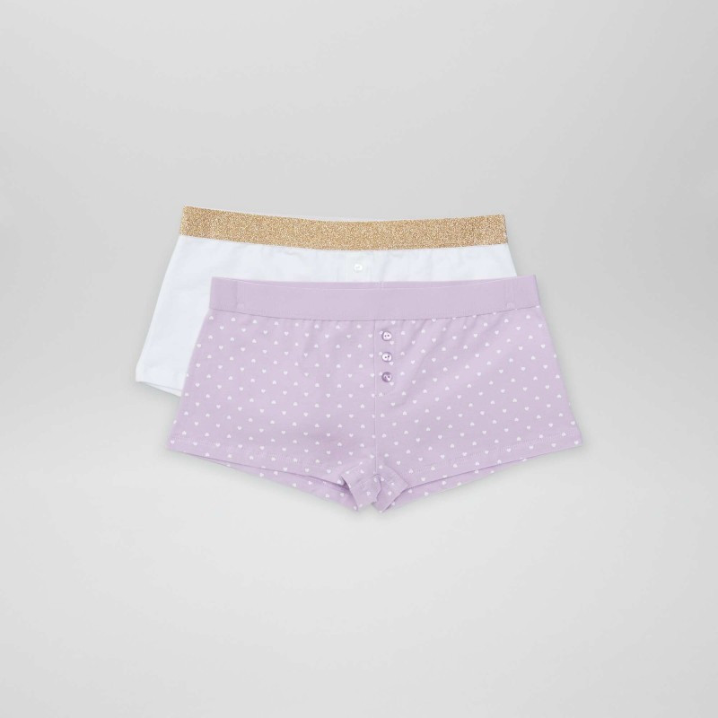 Lot de 2 shorties - Violet