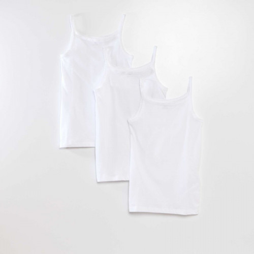 Lot de 3 débardeurs coton - Blanc