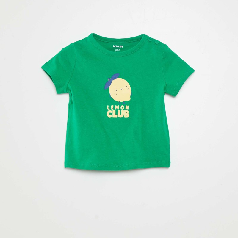 T-shirt manches courtes imprimé - Vert