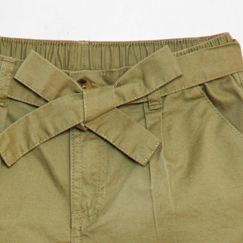 Short en popeline - Kaki