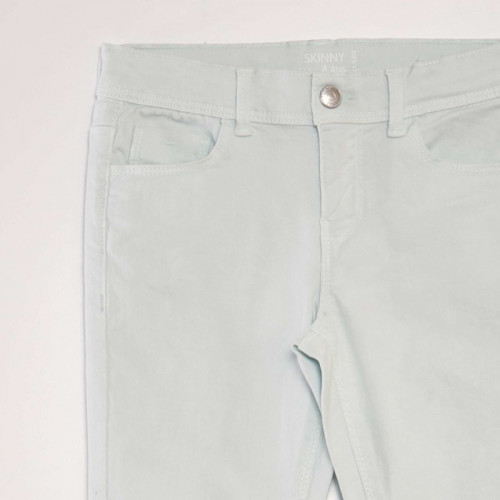 Pantacourt skinny à taille haute - Bleu pastel