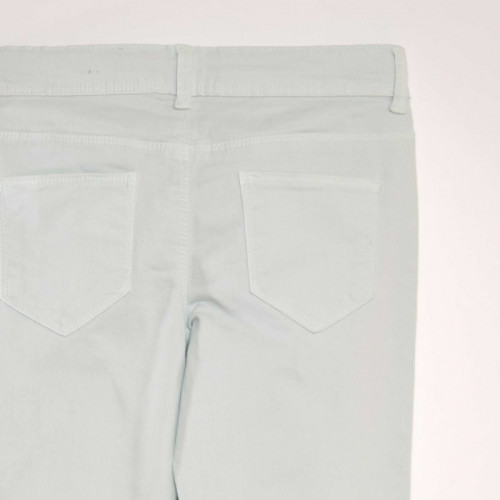 Pantacourt skinny à taille haute - Bleu pastel