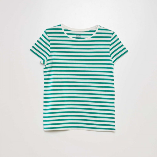 T-shirt imprimé marinière - Vert