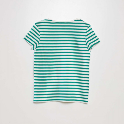 T-shirt imprimé marinière - Vert