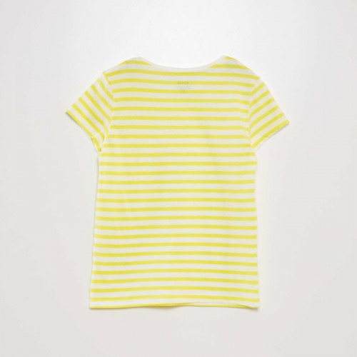 T-shirt imprimé marinière - Jaune