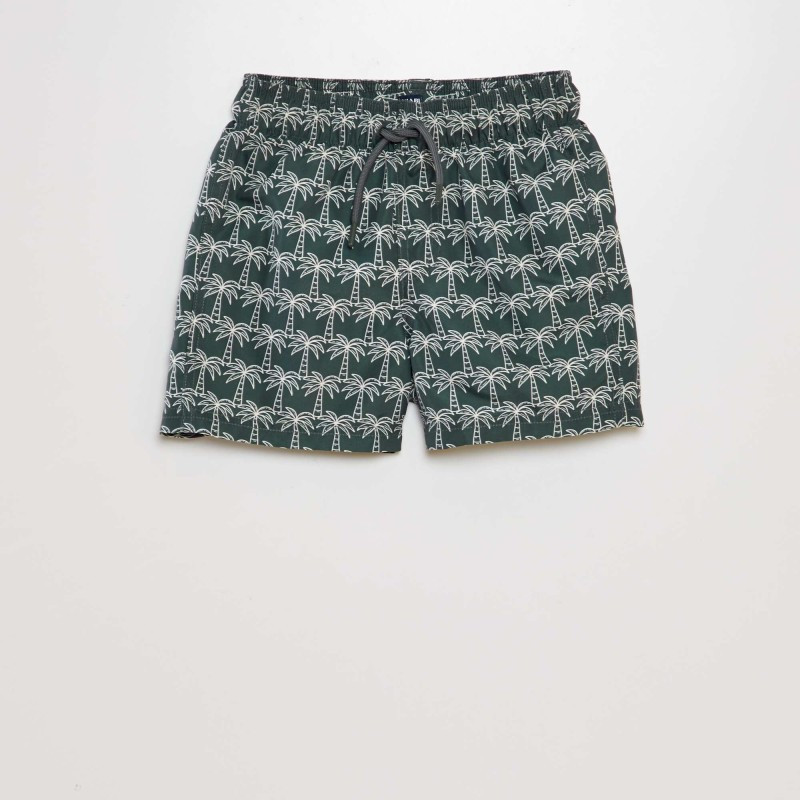 Short de bain imprimé - Kaki