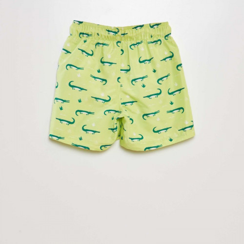 Short de bain imprimé - Vert pomme