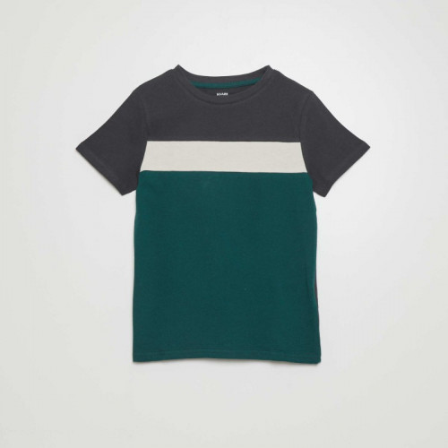 Tee-shirt colorblock - Vert