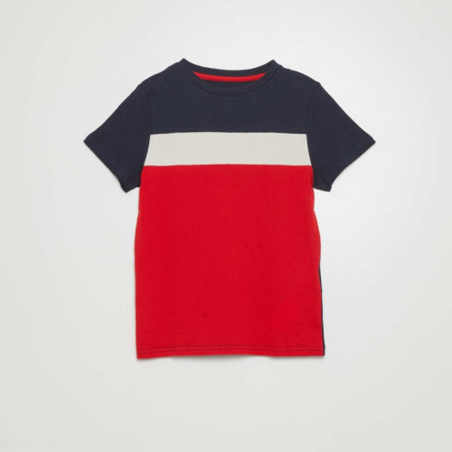 Tee-shirt colorblock - Rouge