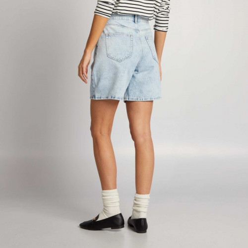 Short long en jean - Bleu