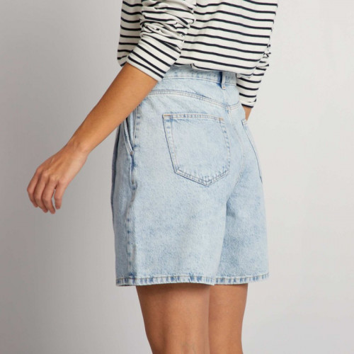 Short long en jean - Bleu